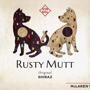2016 Rusty Mutt Shiraz front label